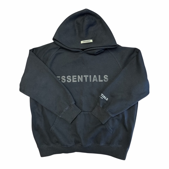 Fear of God Essentials Black Hoodie - Picture 5 of 12